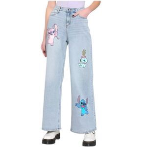 DISNEY Hot Topic Lilo & Stitch Straight Wide Leg Jean